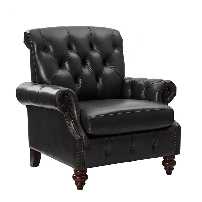 Wladimir Traditional Genuine Leather Armchair