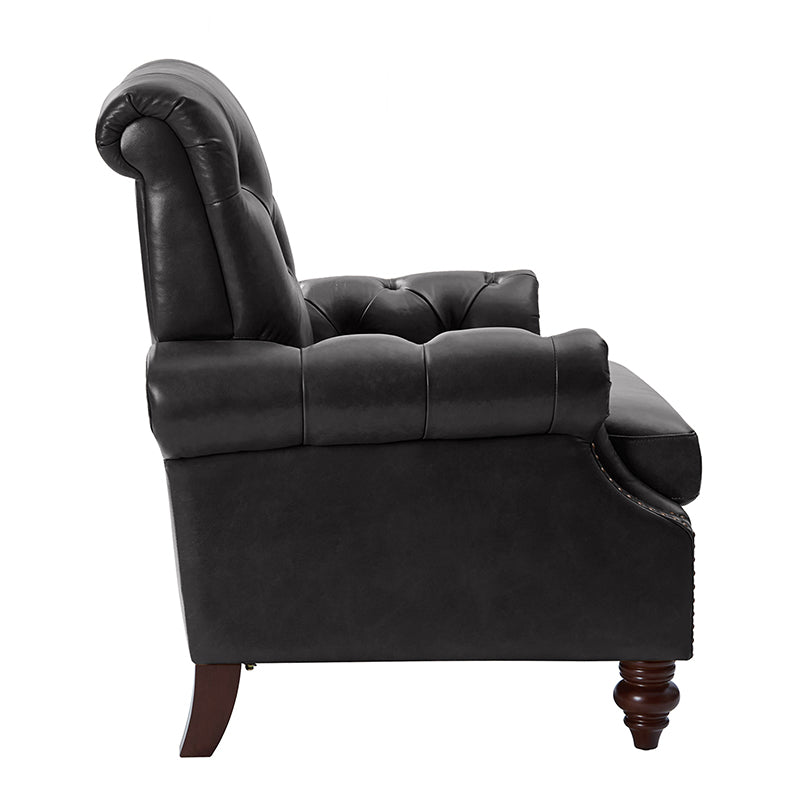 Wladimir Traditional Genuine Leather Armchair