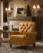 Wladimir Traditional Genuine Leather Armchair