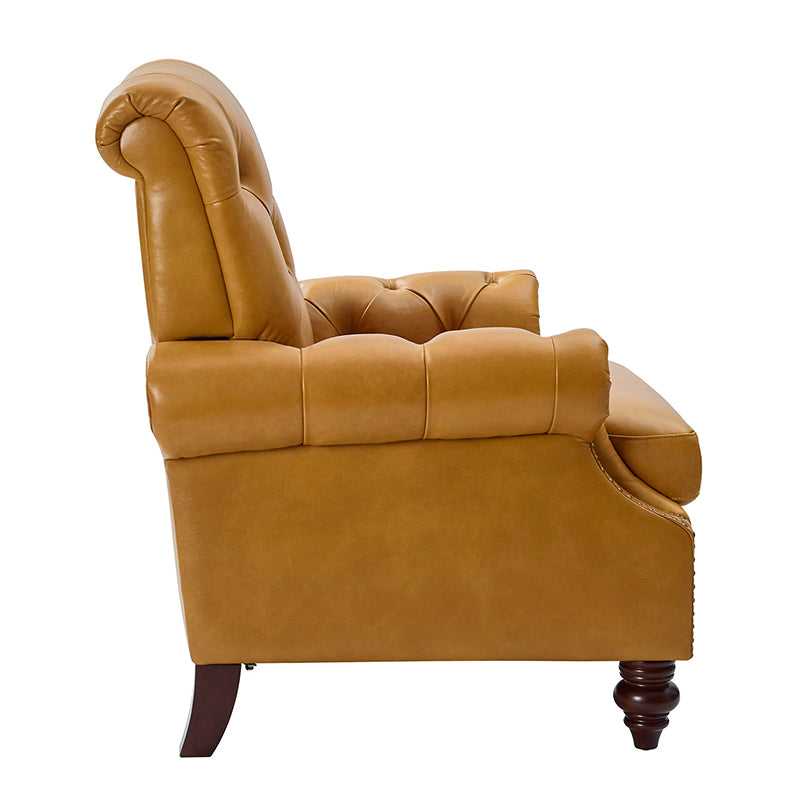 Wladimir Traditional Genuine Leather Armchair