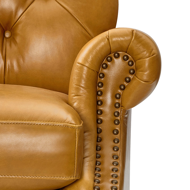 Wladimir Traditional Genuine Leather Armchair