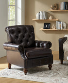 Wladimir Traditional Genuine Leather Armchair