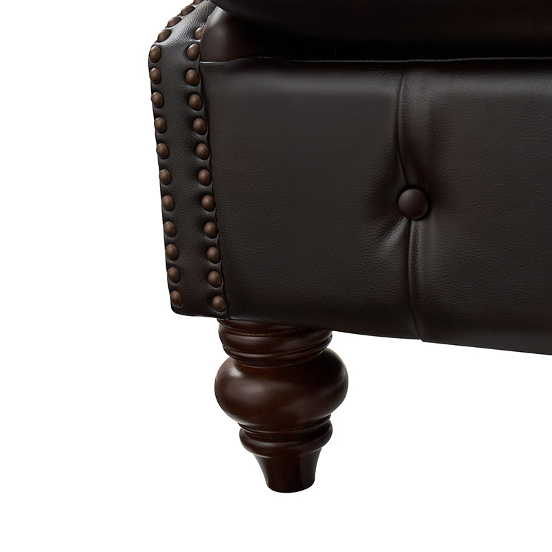 Wladimir Traditional Genuine Leather Armchair