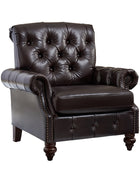 Wladimir Traditional Genuine Leather Armchair