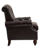 Wladimir Traditional Genuine Leather Armchair