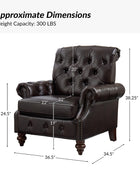 Wladimir Traditional Genuine Leather Armchair