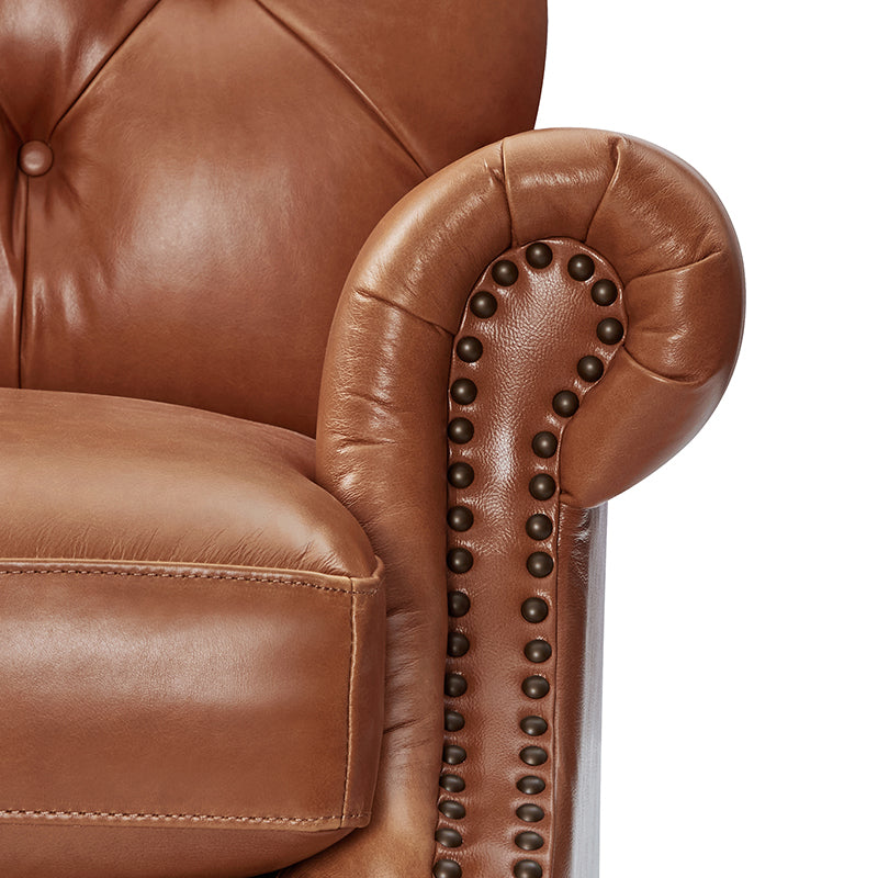 Wladimir Traditional Genuine Leather Armchair