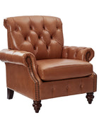 Wladimir Traditional Genuine Leather Armchair