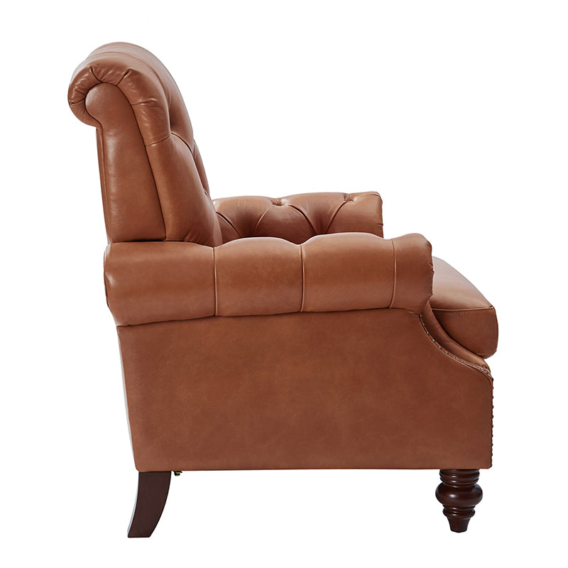 Wladimir Traditional Genuine Leather Armchair