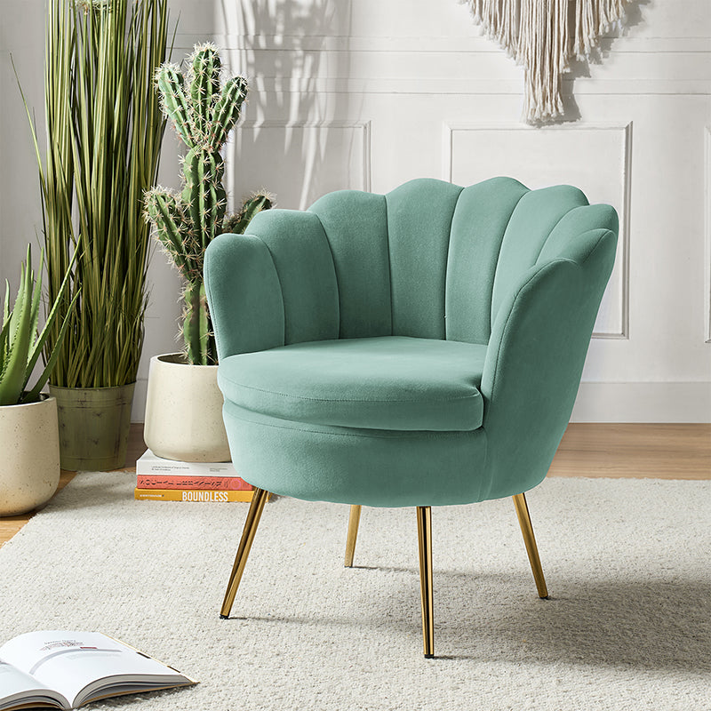 Green discount scalloped chair