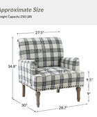 Tamsin Plaid Armchair with Nailhead Trim