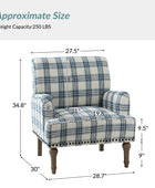 Tamsin Plaid Armchair with Nailhead Trim