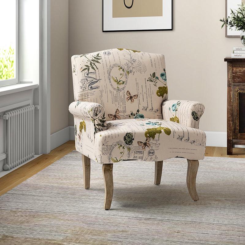 Green floral online chair