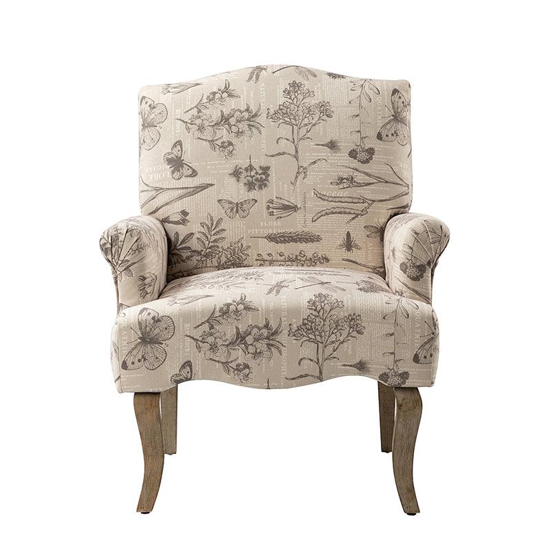 Grey discount floral armchair