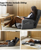 Faustus Reclining Floor Chair with Storage Armrest