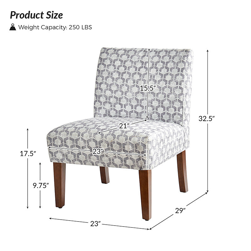 Heinrich Andreas Armless Accent Chair