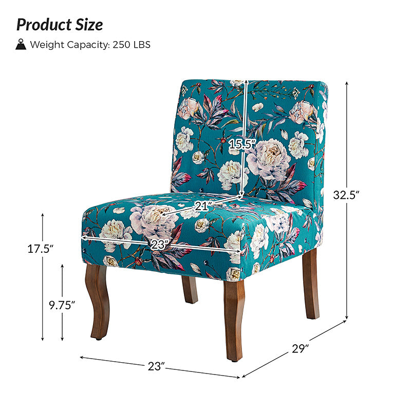 Heinrich Andreas Armless Accent Chair