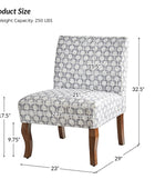 Heinrich Andreas Armless Accent Chair