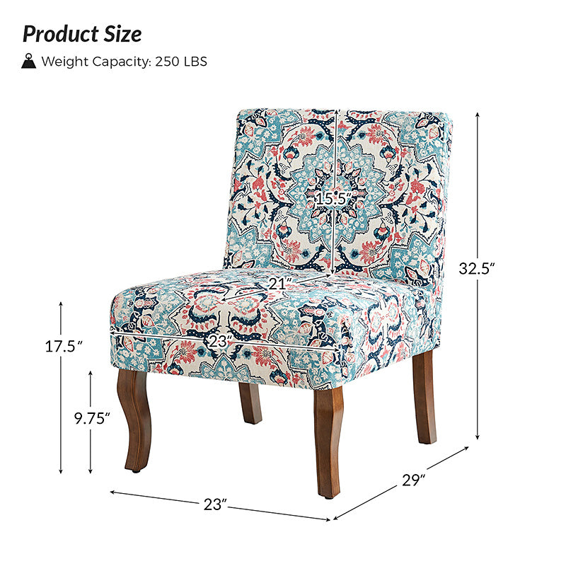 Heinrich Andreas Armless Accent Chair