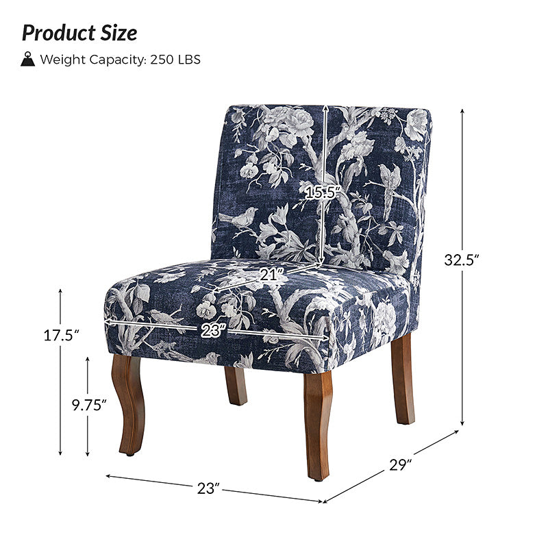 Heinrich Andreas Armless Accent Chair