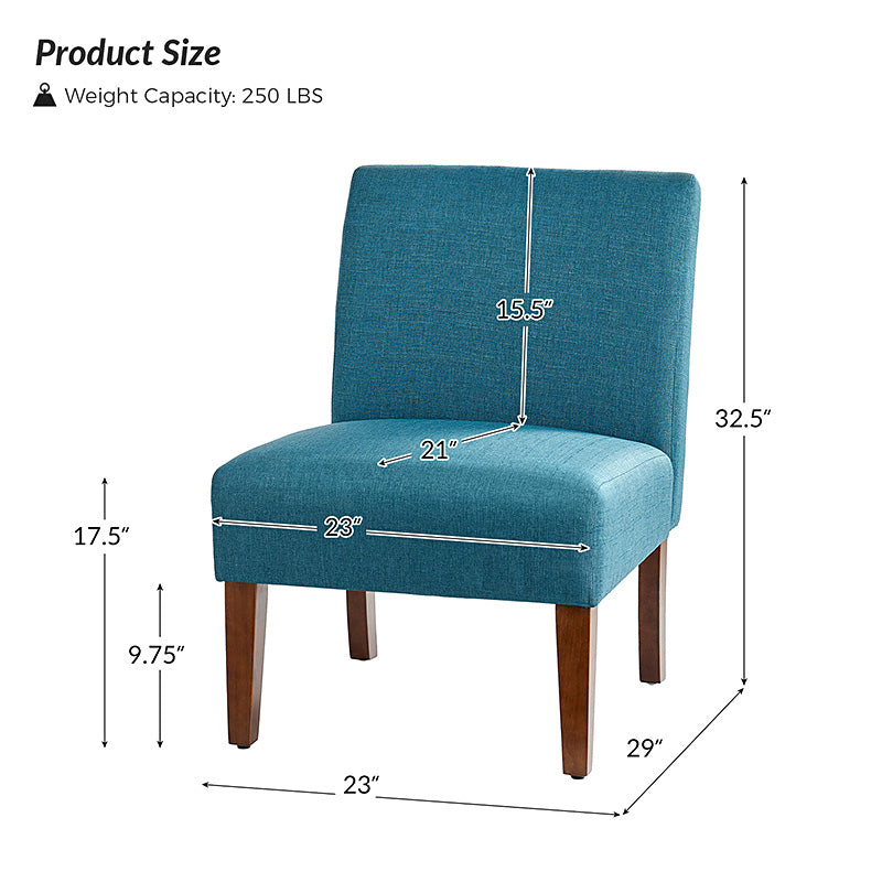 Heinrich Andreas Armless Accent Chair