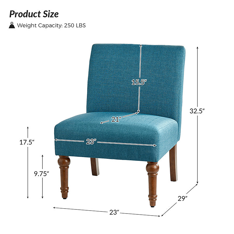 Heinrich Andreas Armless Accent Chair