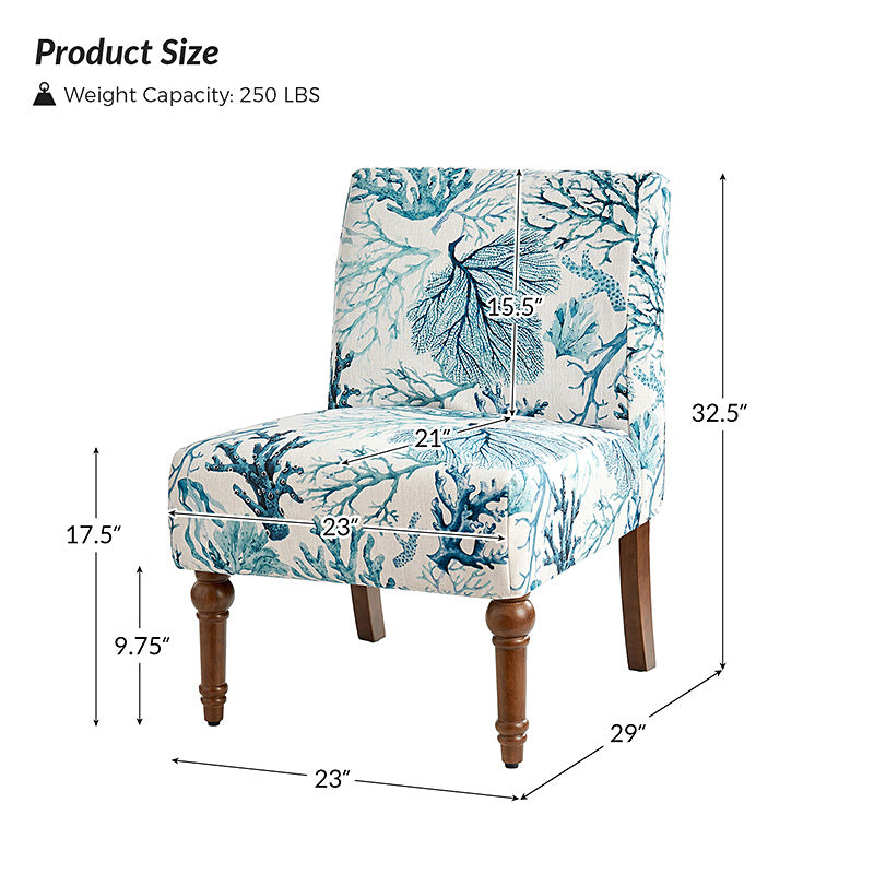 Heinrich Andreas Armless Accent Chair