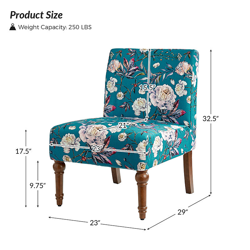 Heinrich Andreas Armless Accent Chair