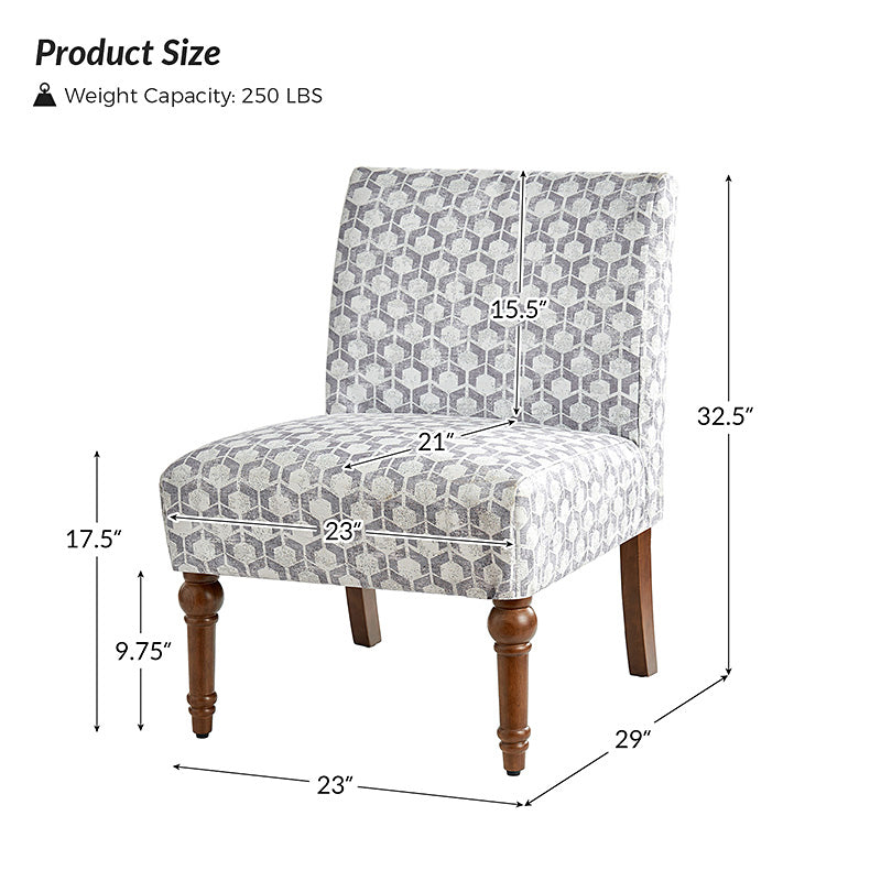 Heinrich Andreas Armless Accent Chair