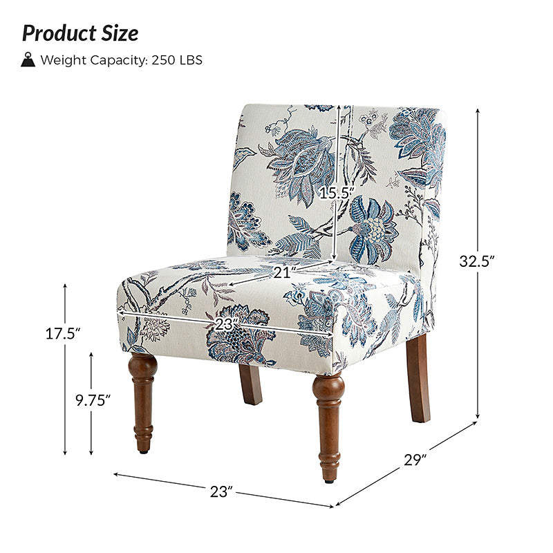 Heinrich Andreas Armless Accent Chair