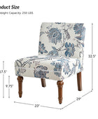 Heinrich Andreas Armless Accent Chair