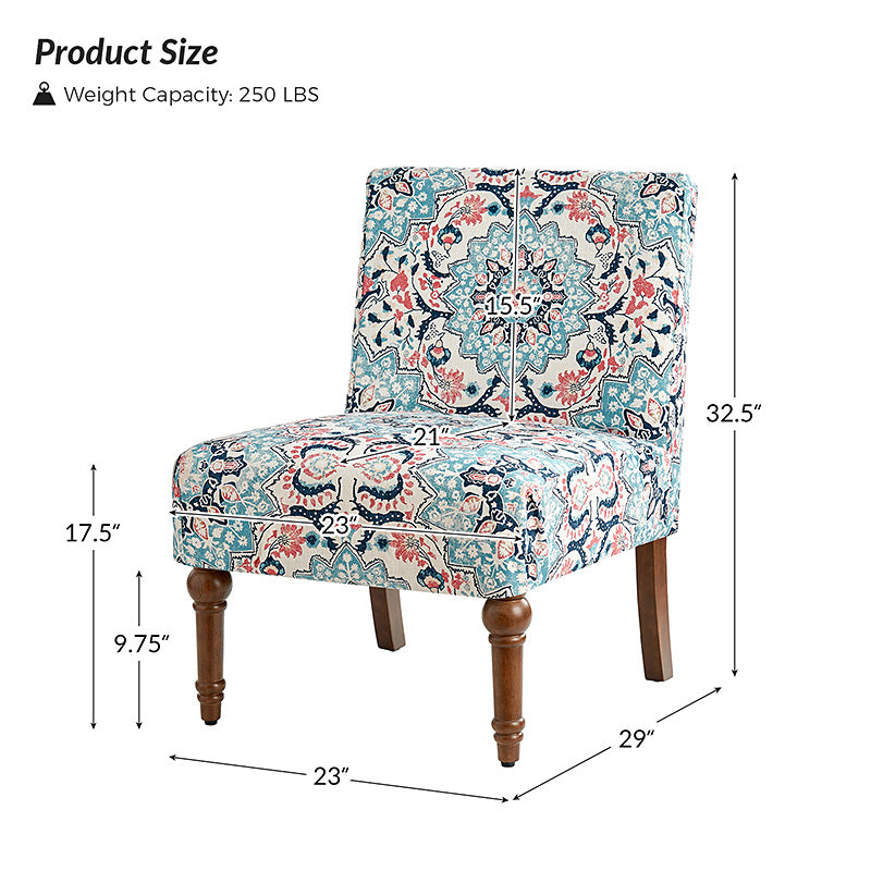 Heinrich Andreas Armless Accent Chair