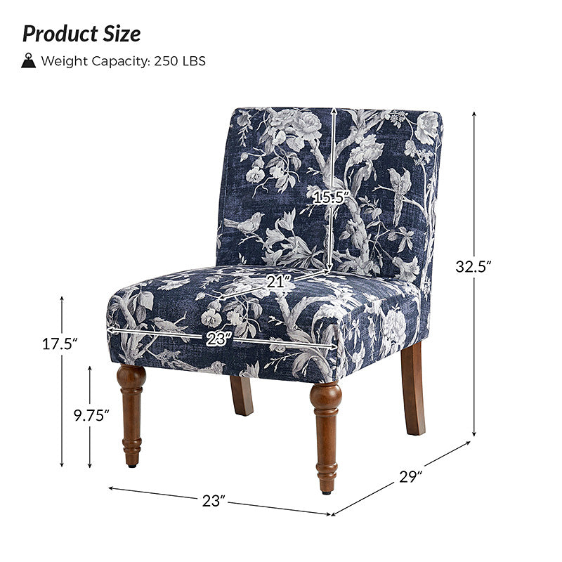 Heinrich Andreas Armless Accent Chair