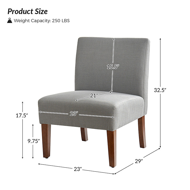 Heinrich Andreas Armless Accent Chair