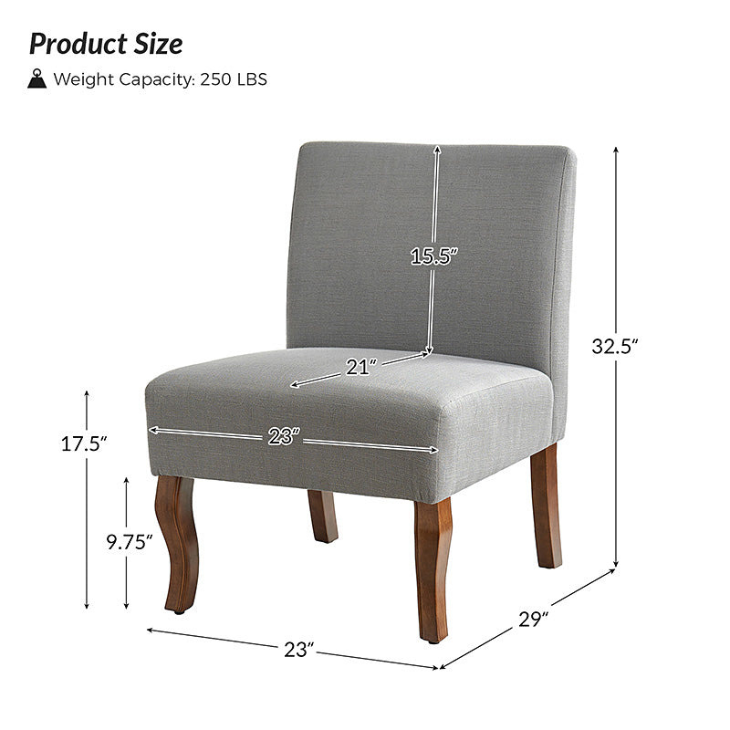 Heinrich Andreas Armless Accent Chair