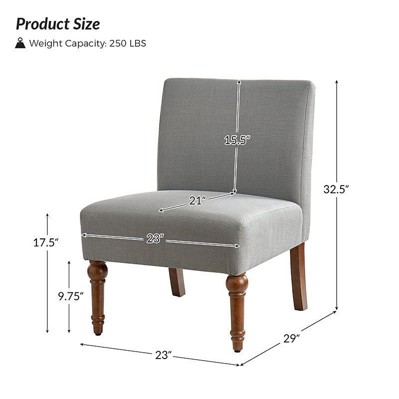 Heinrich Andreas Armless Accent Chair