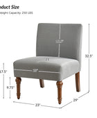 Heinrich Andreas Armless Accent Chair