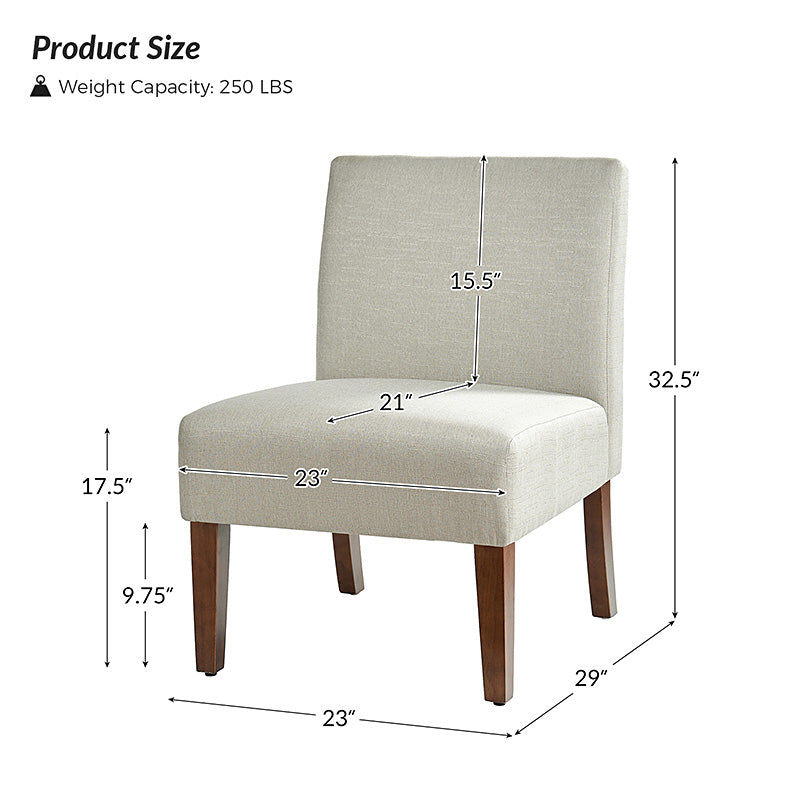 Heinrich Andreas Armless Accent Chair