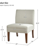 Heinrich Andreas Armless Accent Chair