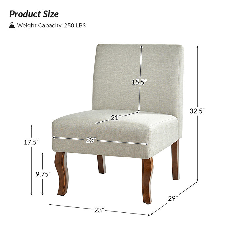 Heinrich Andreas Armless Accent Chair