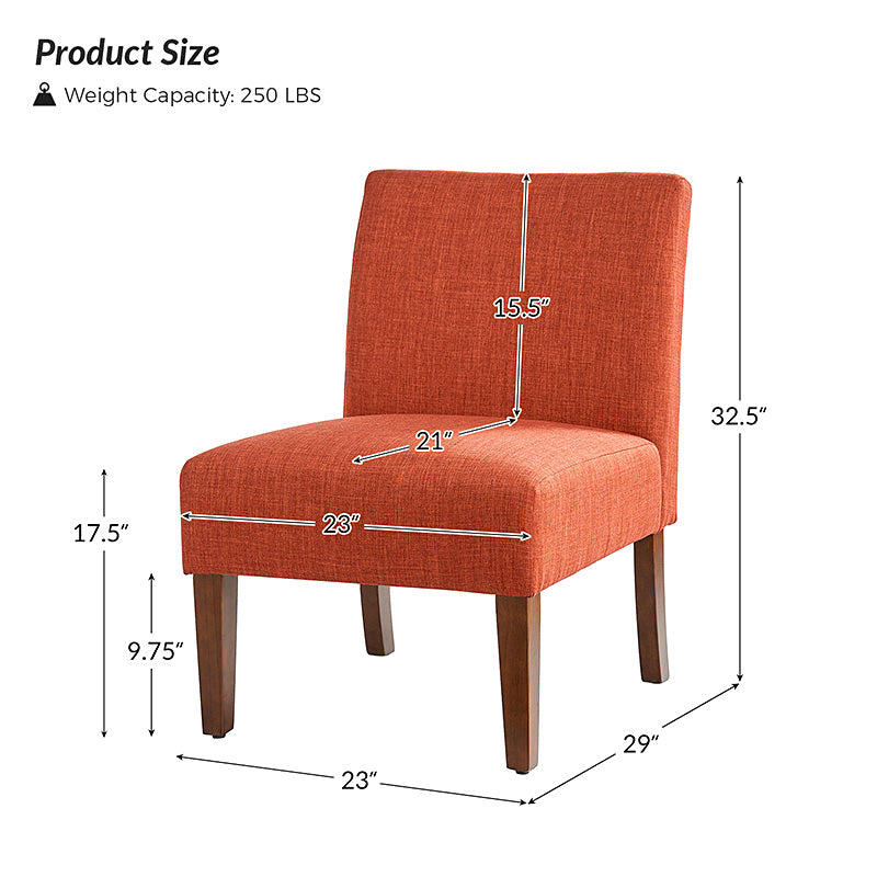 Heinrich Andreas Armless Accent Chair