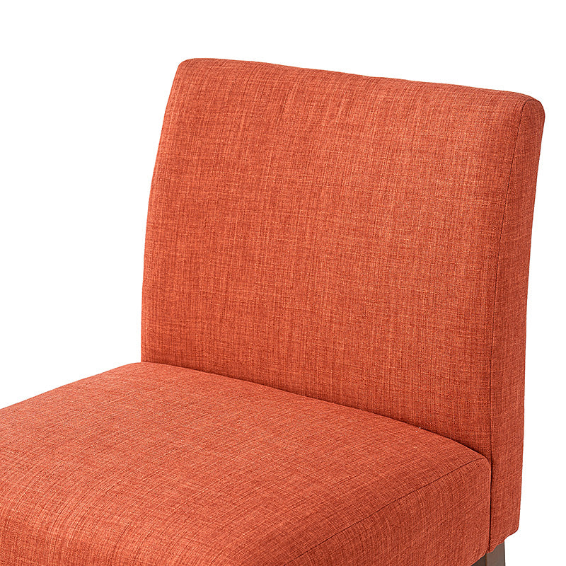 Red armless accent chair online