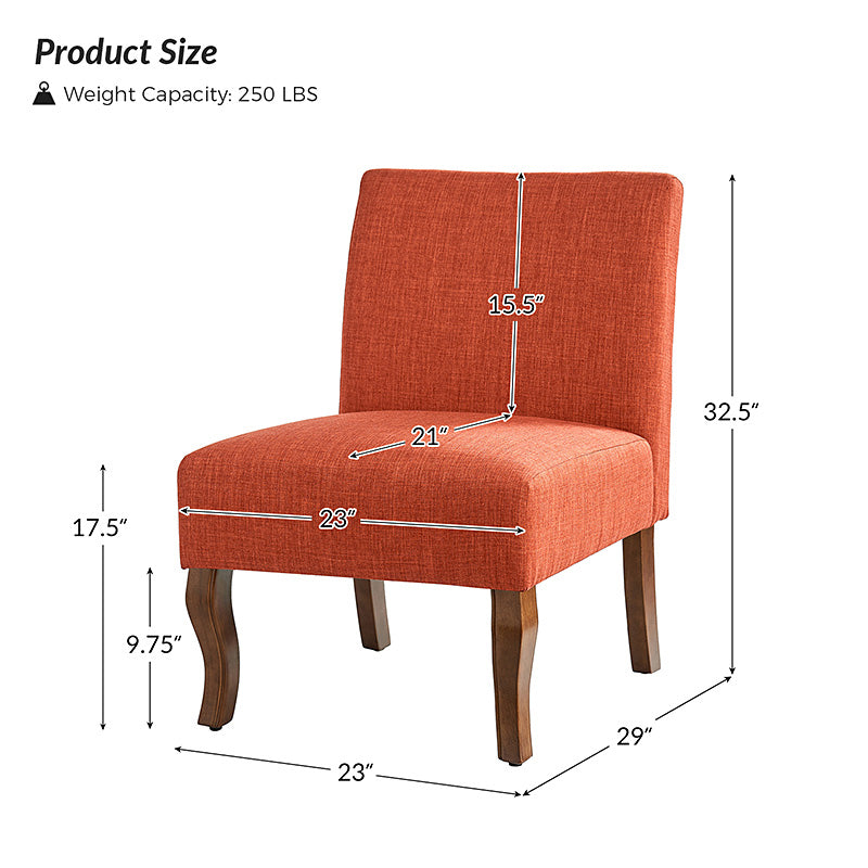 Heinrich Andreas Armless Accent Chair