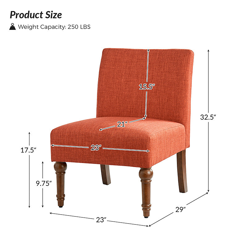 Heinrich Andreas Armless Accent Chair