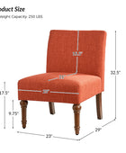 Heinrich Andreas Armless Accent Chair