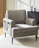 Geoffrey Modern Armchair with Detachable Back Cushion