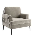 Geoffrey Modern Armchair with Detachable Back Cushion