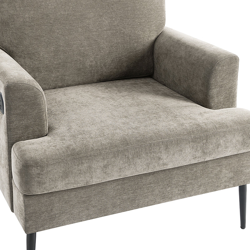 Geoffrey Modern Armchair with Detachable Back Cushion