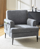 Geoffrey Modern Armchair with Detachable Back Cushion