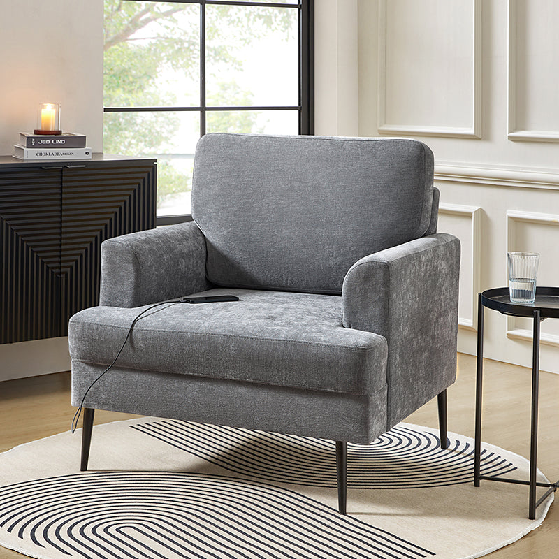 Geoffrey Modern Armchair with Detachable Back Cushion